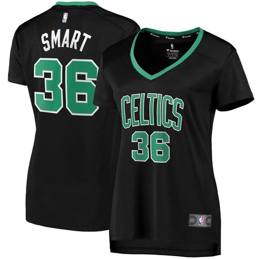 Boston Celtics Marcus Smart Fanatics Branded Replica Fast Break Player Statement Jersey Womens - Black | Ireland O0999M4